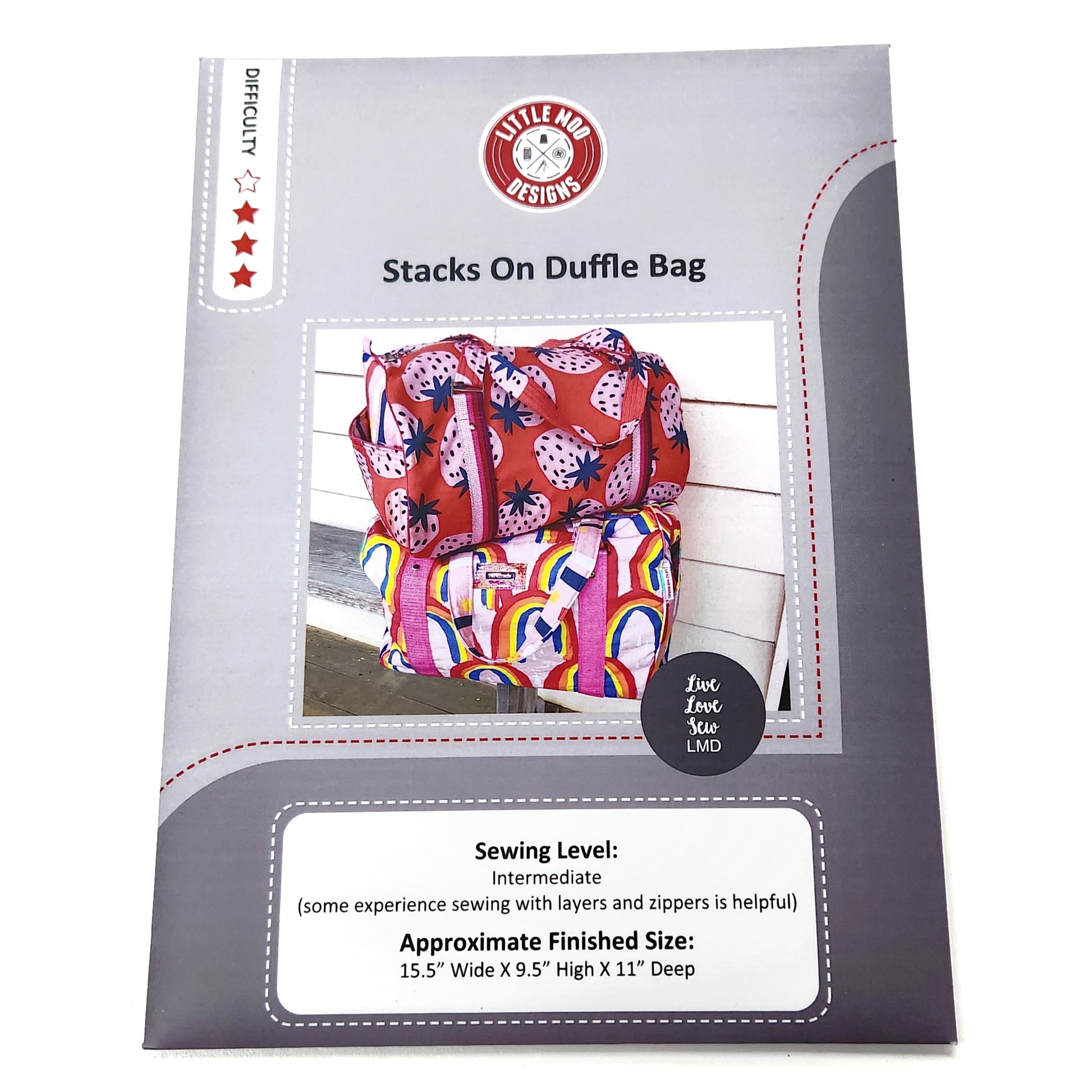 Stacks On Duffel Bag Little Moo Designs Papirmønster