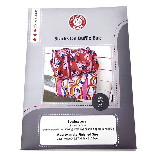 Stacks On Duffle Bag Little Moo Designs Paper Pattern