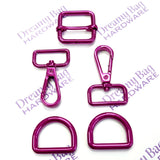 25mm Pink Clips and Rectangle Hardware Sets