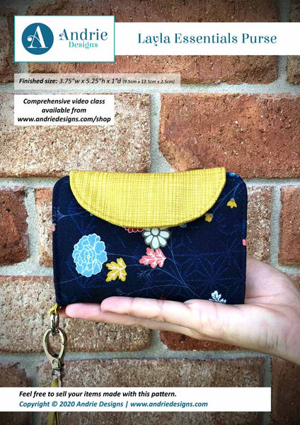 Layla Essentials Purse Andrie Designs Paper Pattern