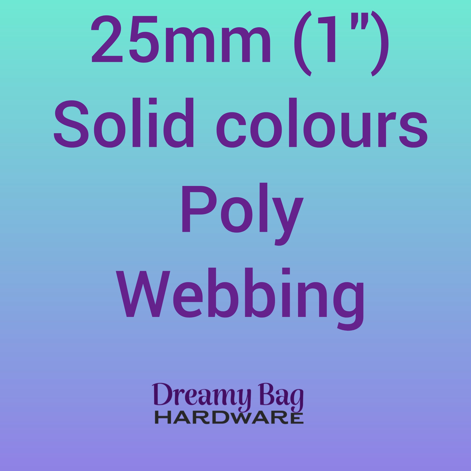 25 mm (1") polynett i ensfargede farger