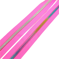 #5 Zipper Tape Fluro Pink with Nylon Teeth