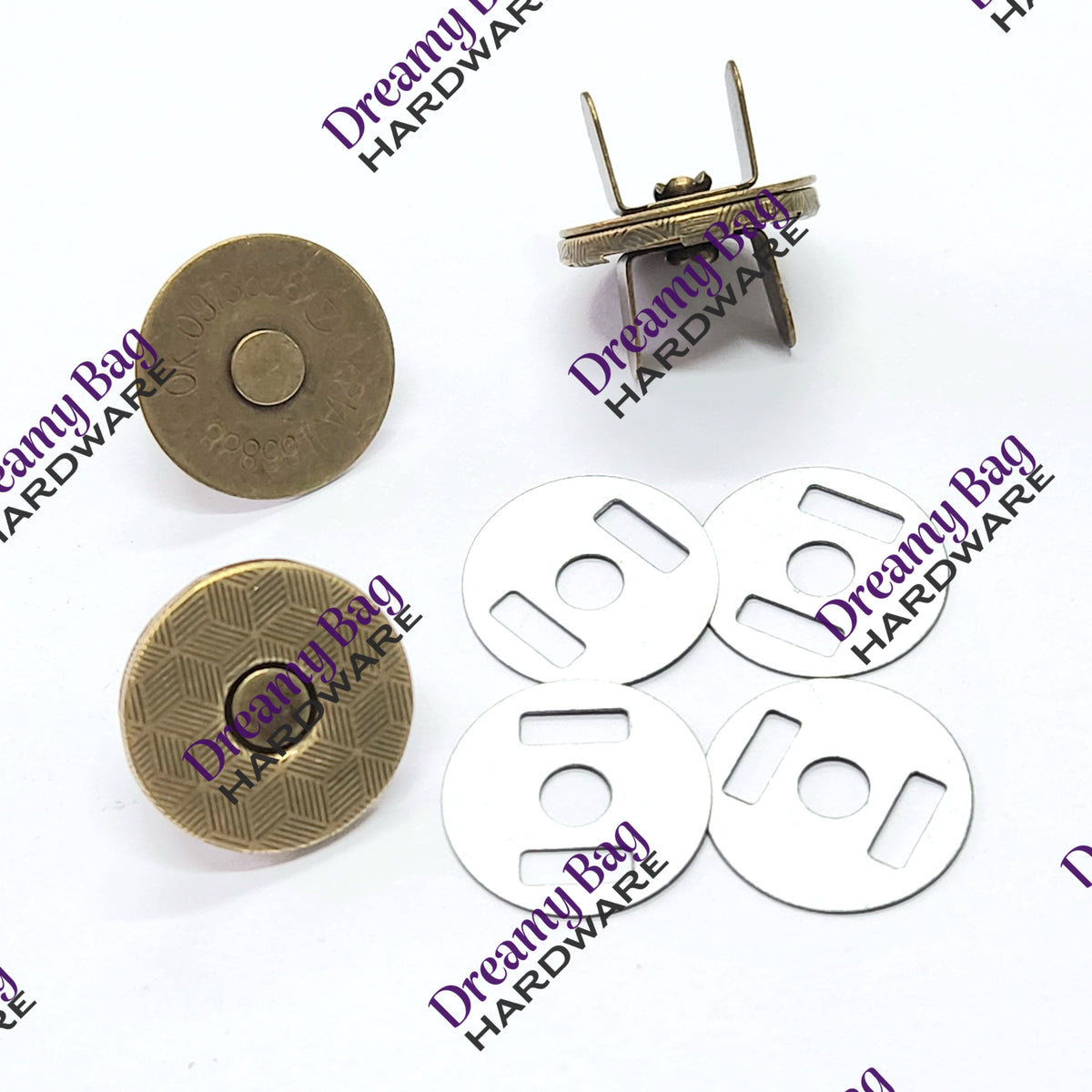 Round 18mm Magnetic snaps 2 Pack – Dreamy Bag Hardware Pty Ltd