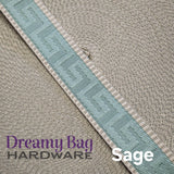 38mm (1.5") Poly/ Cotton  Greek Key Canvas Webbing