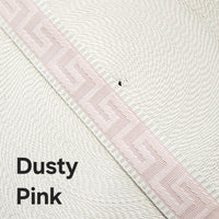 38mm (1.5") Poly/ Cotton  Greek Key Canvas Webbing