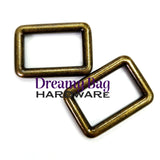 25mm (1") Rectangle Rings Solid Welded