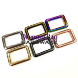 25mm (1") Rectangle Rings Solid Welded